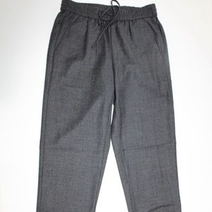 J. Crew Drawstring Comfort Wool Blend Jogger Pants Charcoal Gray Women's Size 00